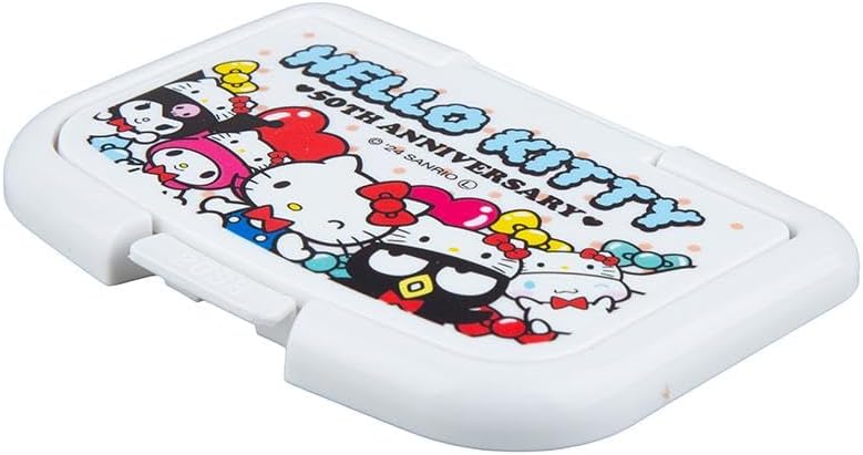 Hello Kitty One-Push Wet Sheet Lid | 50th Anniversary Edition | Convenient Wet Wipes Cover - Image 3